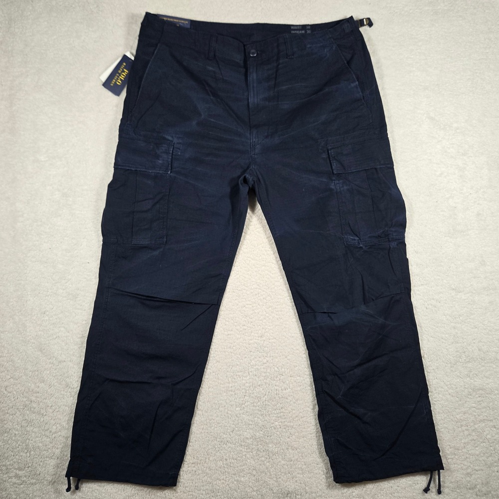 Polo Ralph Lauren Mens Relaxed Fit Utility Cargo Pants Navy Blue 38x30